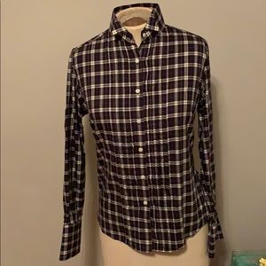 Brooke Brothers 346 plaid button up size 4